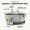 6QT Electric Skillet, Sear Saute Stir-Fry Cook Rice, Healthy Ceramic Nonstick, Dishwasher Safe Parts, Easy-to-use LED Display 3