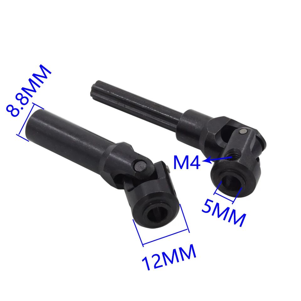 Stainless Steel Universal Drive Shaft For 1/10 RC Crawlers | Fits SCX10, TRX4, Axial, Upgrades