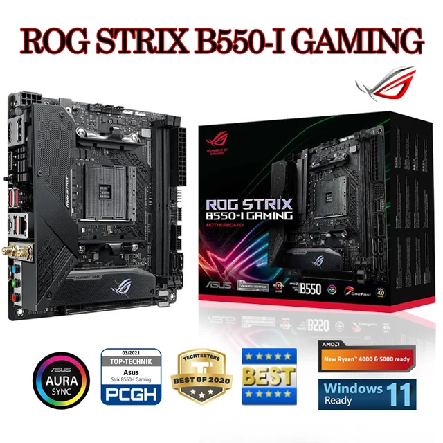 ASUS ITX 550-I Motherboard ASUS ROG STRIX B550-I GAMING For AMD Ryzen  processors Mainboard DDR4 64GB PCI-E 4.0 Support Windows10 - AliExpress