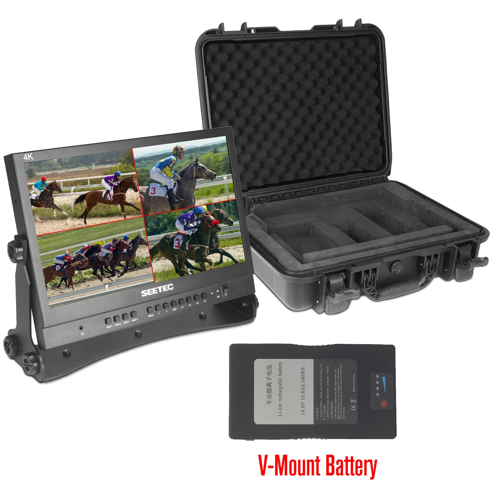 Seetec Atem156 Live Streaming Broadcast Director Monitor Display Quad Split Da 15.6 Pollici Per Atem Mini/Pro Studio Television