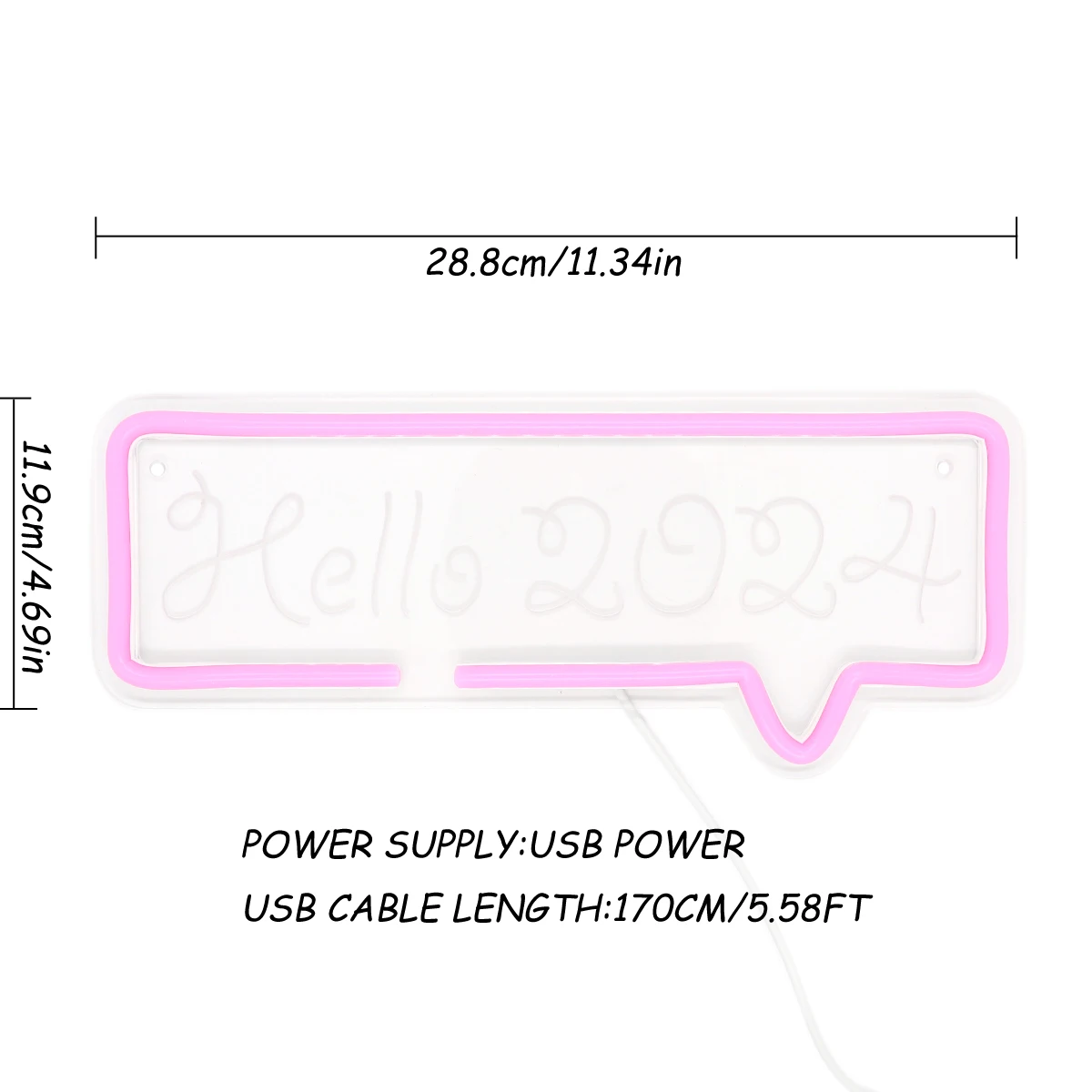 Рисунок 2 - искривленная буква Hello 2024 с