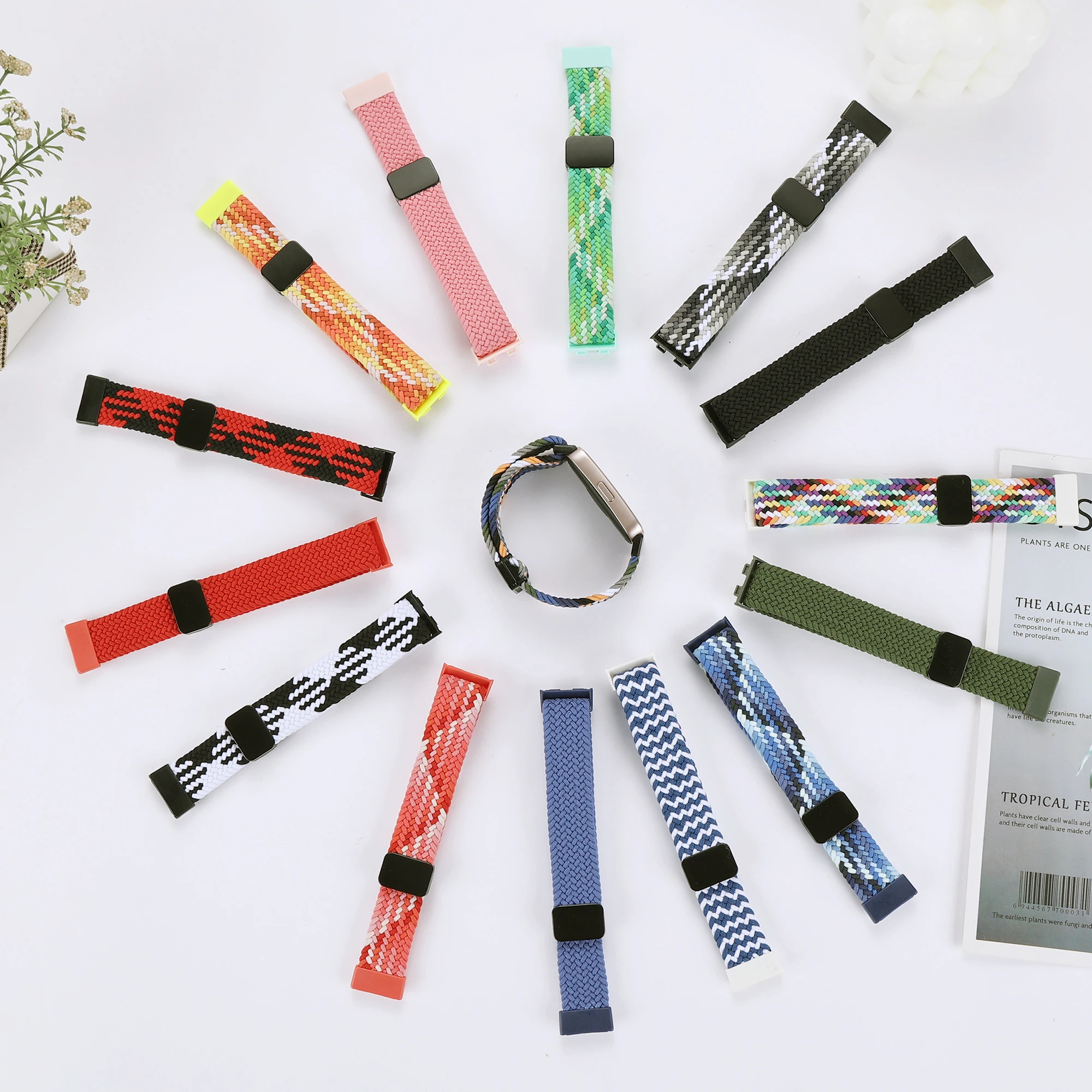 Braided Nylon Elastic Magnetic Woven Watch Strap Bracelet