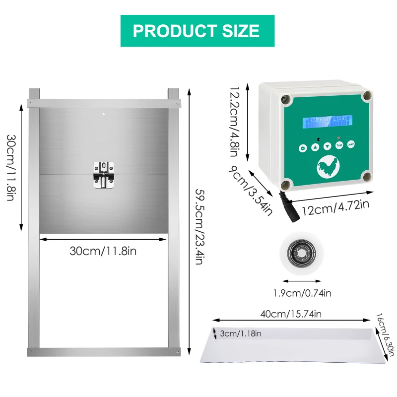 Automatic Chicken Door Chicken Flap With Slider Coop Door Opener Solar With Timer & Light Sensor For Farm Safe Henhouse chicken coop door chicken coop door opener