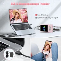 Цифровая камера 4K с автофокусом, камера для видеоблогов, HD 48 МП с большим экраном 2,8 дюйма, видеокамера для фотографии для детей и взрослых — изображение 6