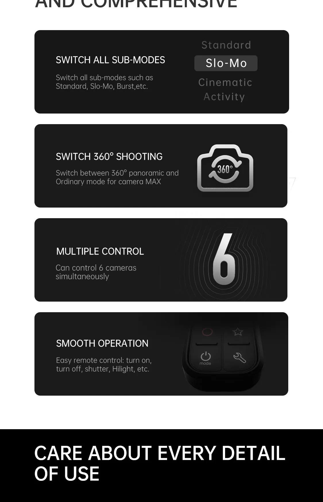 OLED SCREEN Remote Control for GoPro 10 9 8 Max 7B 6 5 with Stick Mount and Wrist Waterproof Gopro10 Remote wall charger camera