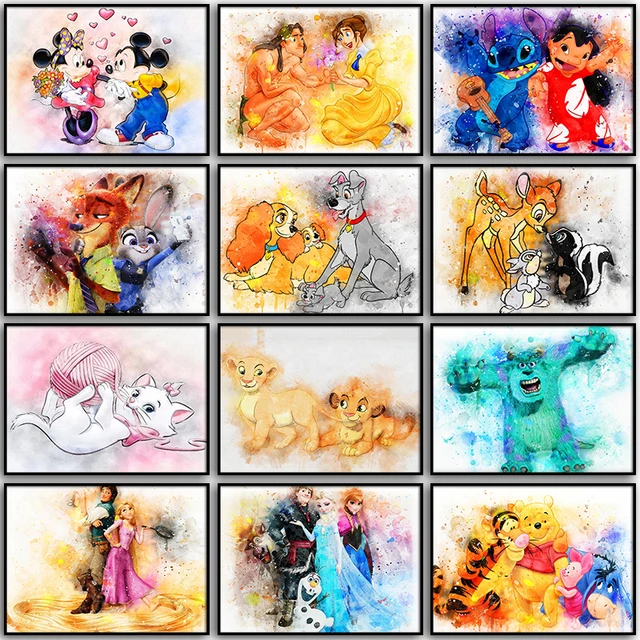 Disney Lilo & Stitch Diamond Painting Snow White Princess Cross Stitch  Embroidery Kit Mickey Mouse Mosaic Children Room Decor - AliExpress