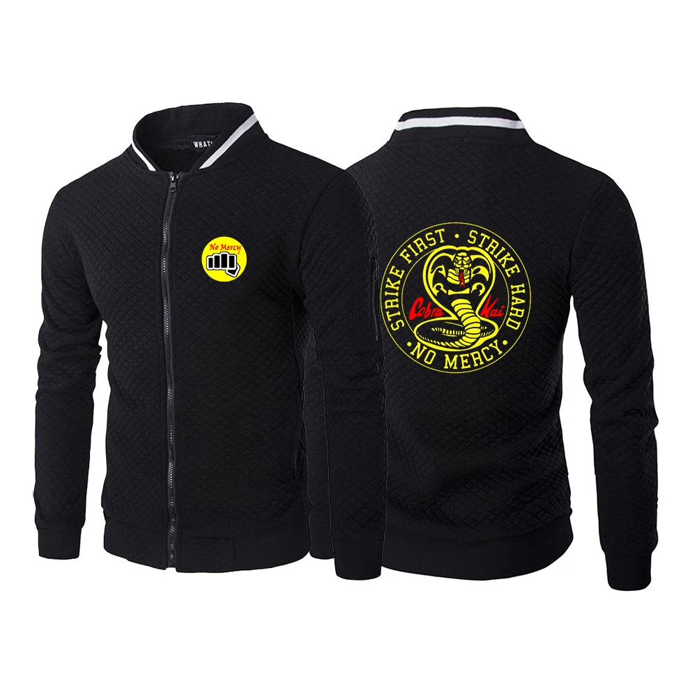 

Cobra Kai Printing Fashion 2023 New Man's Spring and Autumn Solid Color Cotton Long Sleeve Round Collar Slim Fit Tracksuit Coat