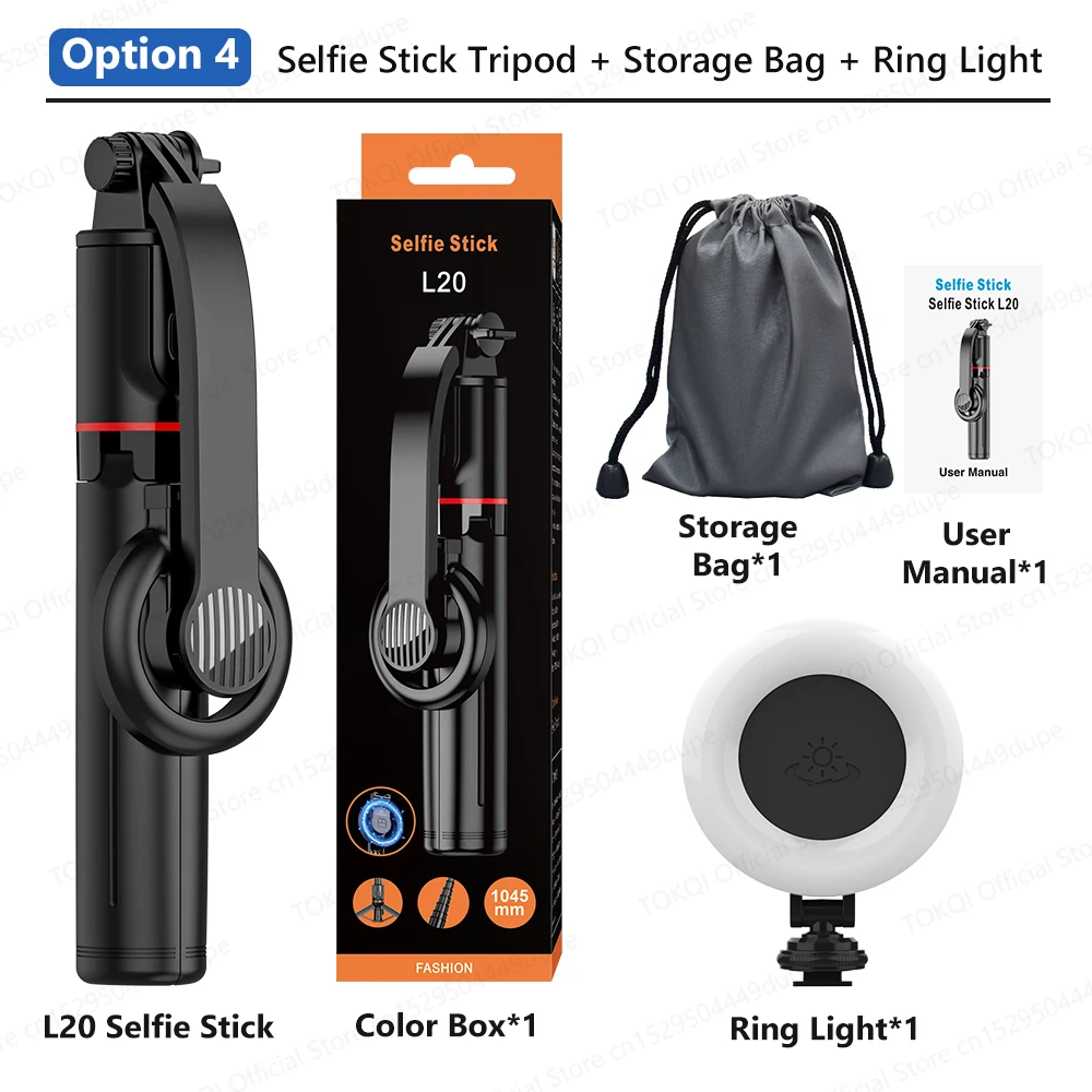 حامل هاتف مغناطيسي ثلاثي القوائم من TOKQI عصا سيلف...
