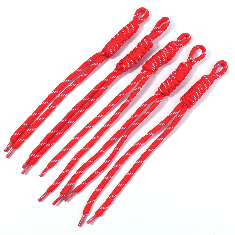 Colorful Braided Nylon Lanyard Keychain Set - DIY Handmade Bag Decoration Accessories (5pcs)