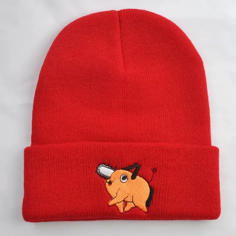 Cosplay Hat Cosplay Prop Accessories Outdoor Chainsaw Man Knitted Plush Hat Pochita Warm Cap Anime Cosplay Unisex Costume Prop Party Accessories Gift