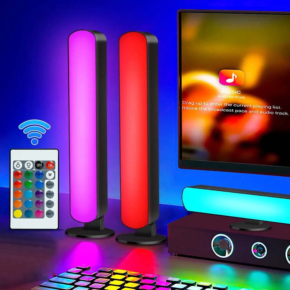 Music Sync LED Night Light Bars RGB Atmosphere Lamp With Remote Control For Gaming TV Bedroom Decoration Desktop Lamp 2