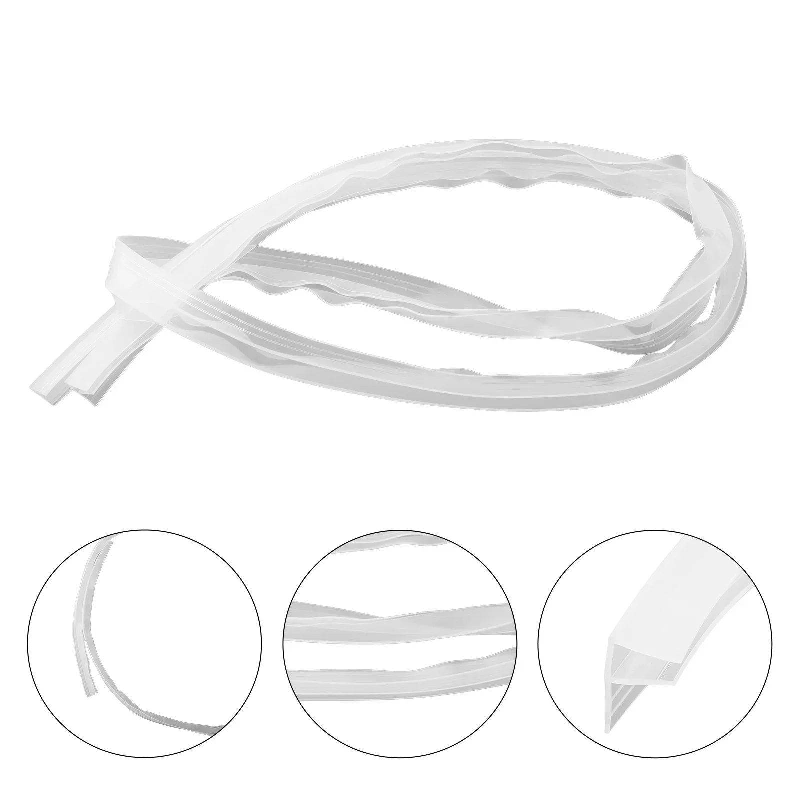 2m Bathroom Door Seal Strip For 6/8/10/12mm Glass Shower Transparent Strip Seal Gap Waterproof Portable Screen Window New