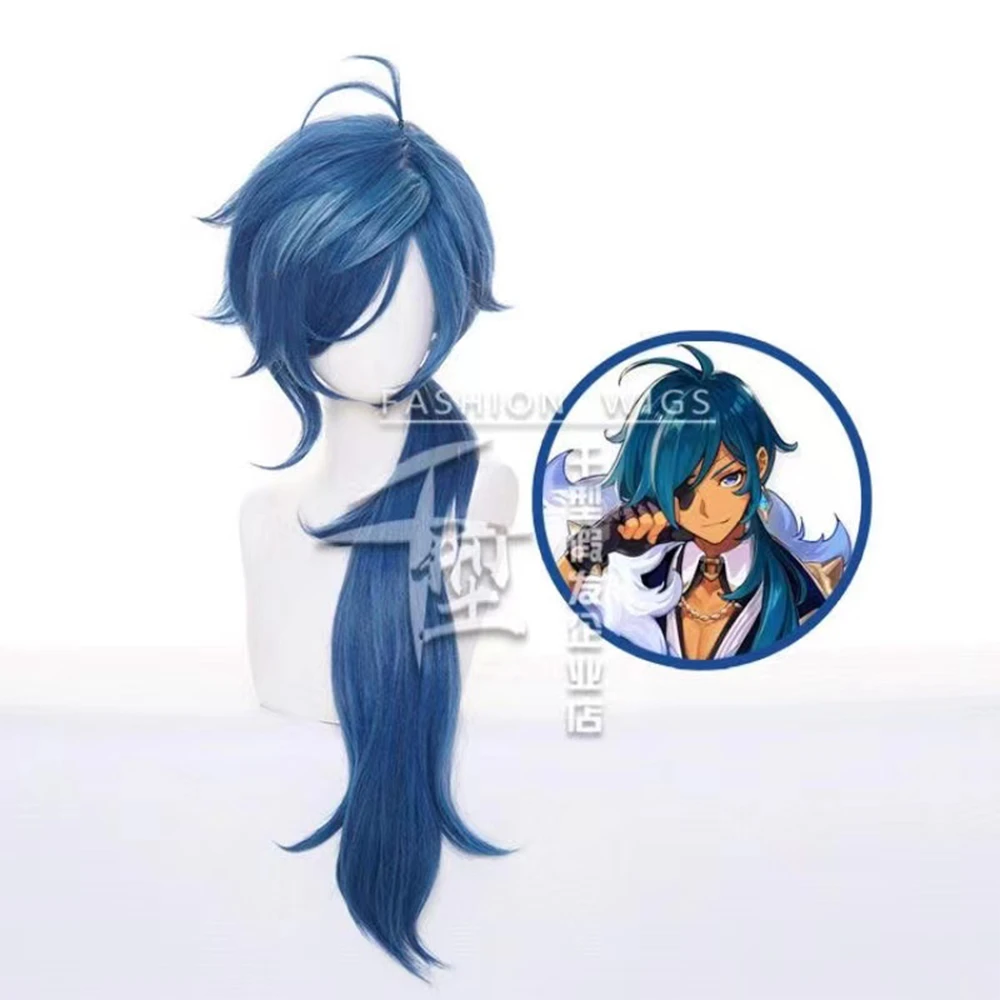 Genshin Impact Kaeya Cosplay Men 80cm Long Ink blue Wig Cosplay Costume  Heat Resistant Synthetic Hair Peluca Anime Wigs|Game Costumes| - AliExpress