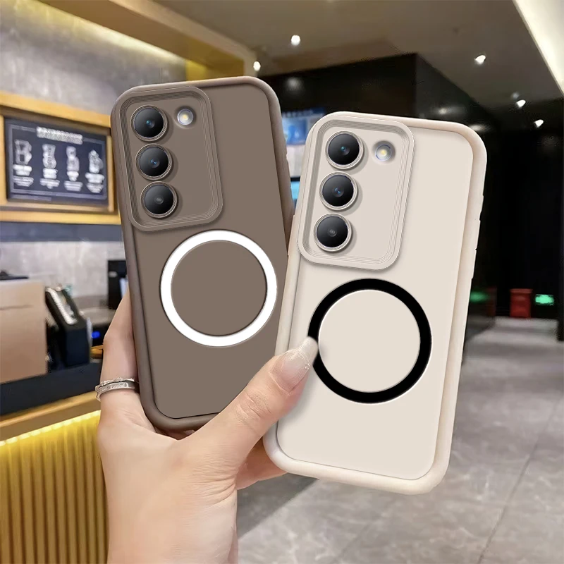 Shockproof Soft Silicone Phone Case with Magnetic Ring Sticker