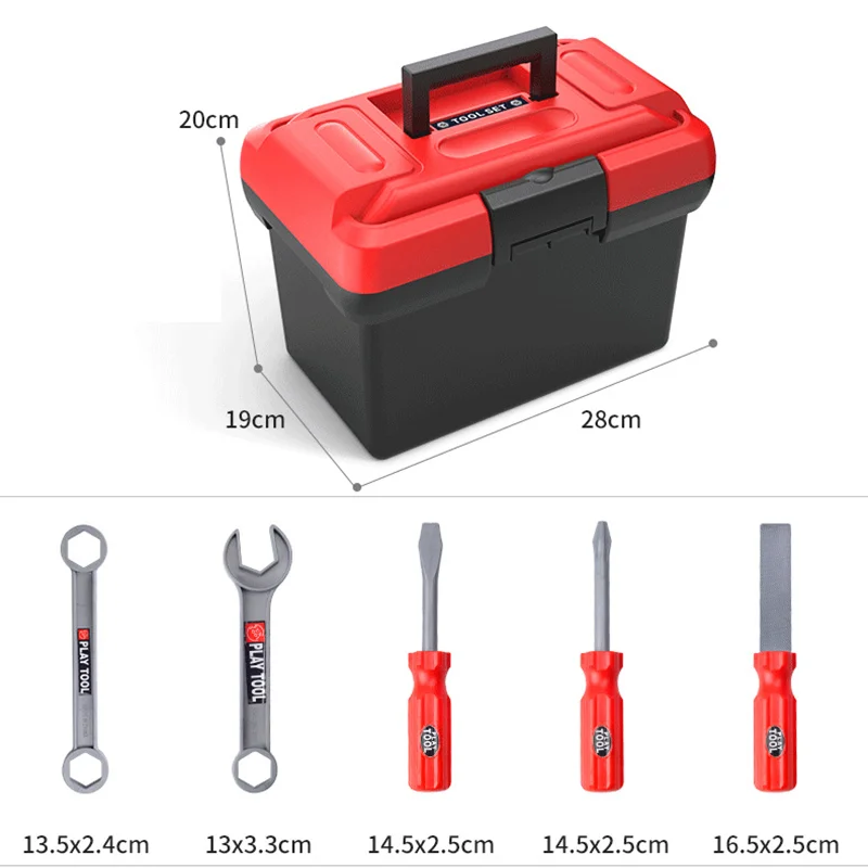 Simulation Repair Tools Kids Toolbox Toy Kit Pretend Engineer Educational Electric Drill Screwdriver Tool Toys for Boys Children