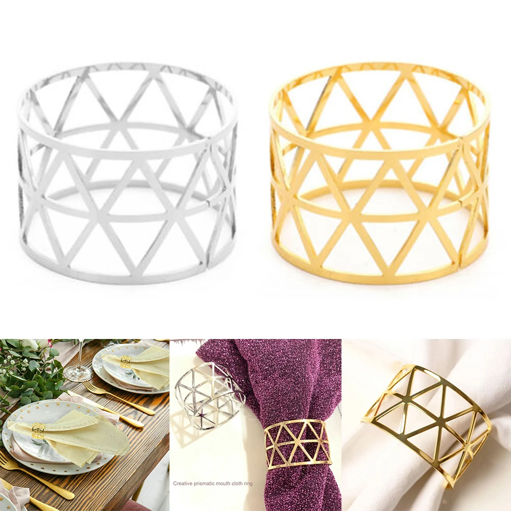 

6x Iron Napkin Rings Wedding Towel Holder Buckle Dinner Table Party Banquet Wedding Party Table Decoration Supplies