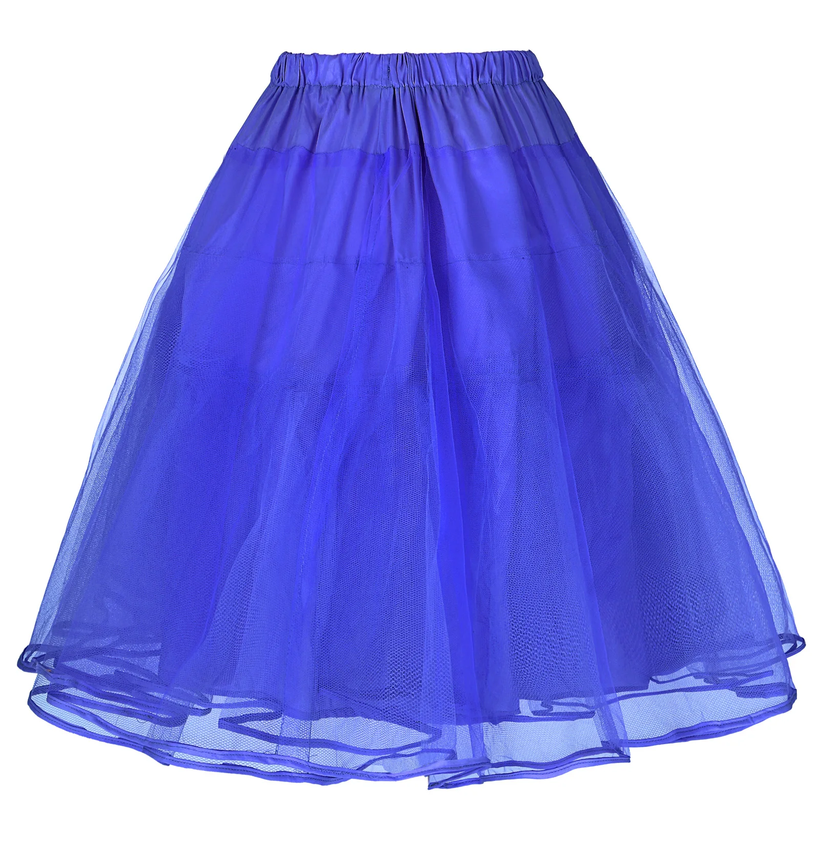 BP Women's Luxury Retro Vintage Dress 3 Layers Tulle Netting Petticoat Dance Crinoline Fashion Pleated Solid Lady Underskirt