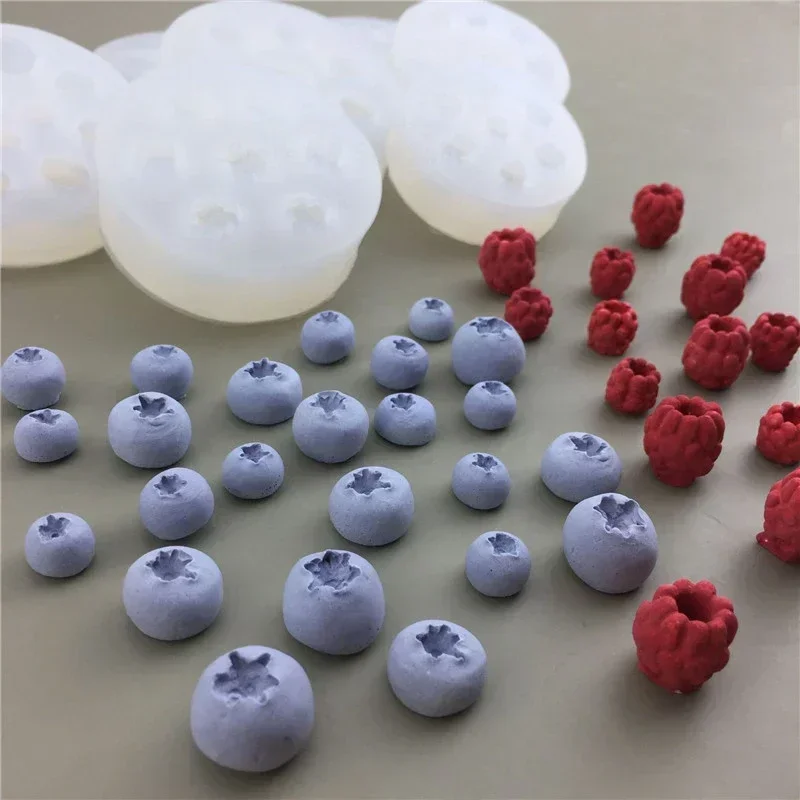 3D Blueberry Raspberry Fruit Silicone Mold for Baking and Cake Decorating