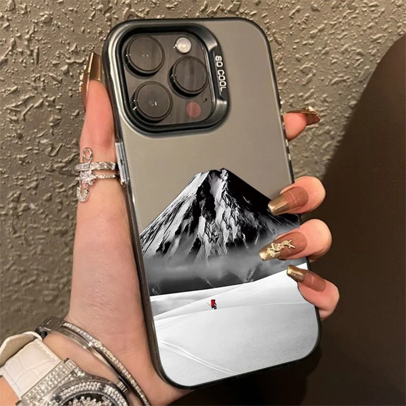 Black Mountain Shockproof Bumper Phone Case - Full Protection Cover