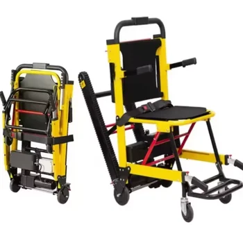 Sedia a rotelle elettrica per salire le scale per anziani. Camminatore cingolato, scooter per mobilità per anziani. Ultimo materiale scala sicura