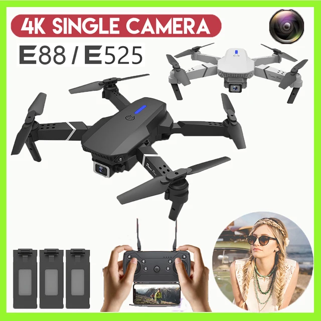 LSRC-E525/E88 RC Drone Helicopter with Single / Dual Camera Battery WiFi FPV Altitude Hold Headless Mode 2.4GHz Quadcopter