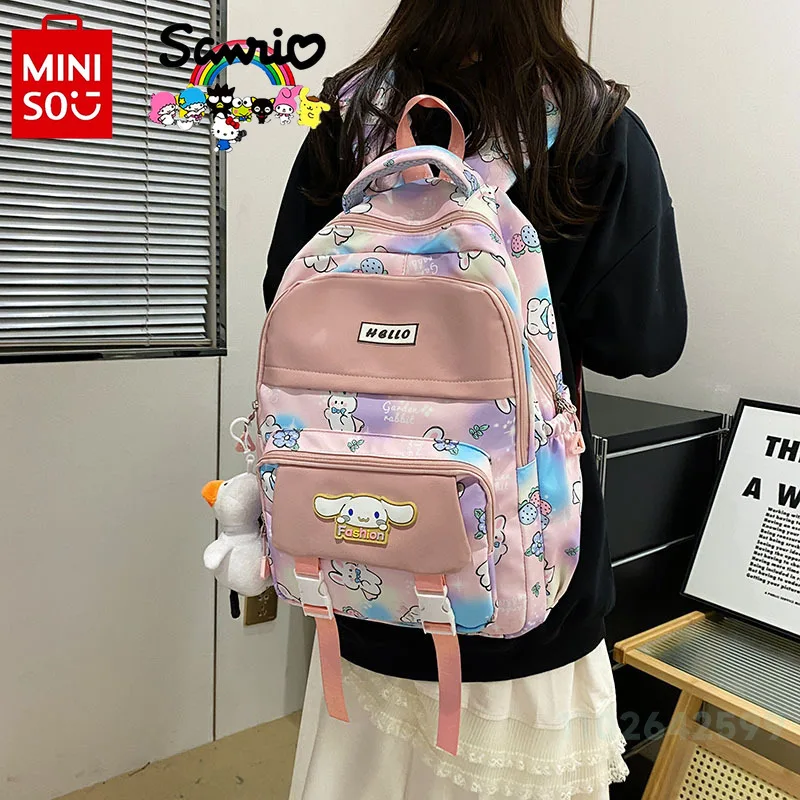 Miniso Cinnamoroll New Student School Bag Fashionable High Quality Women's Backpack Small Fresh Large Capacity Girl Backpack