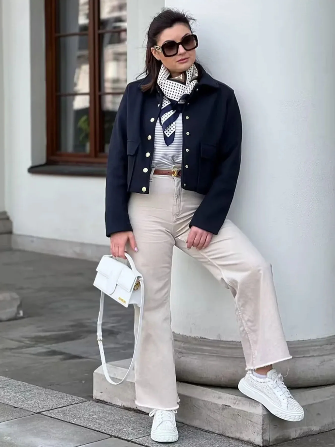 TRAF 2024 Bomber Jacket Women Button Cropped Jackets for Women Long Sleeve Women's Jackets Streetwear Coat for Women Outerwears 3