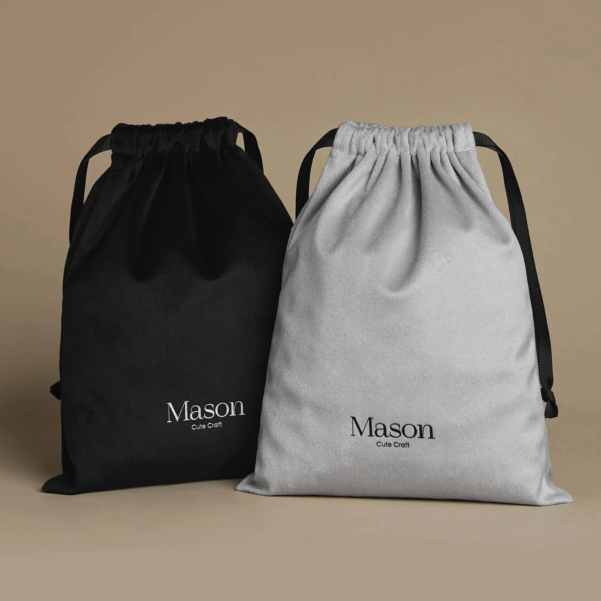 Customizable Logo Size Velvet Drawstring Bags for Cosmetic Handbag Clothes Dust Protection Bag