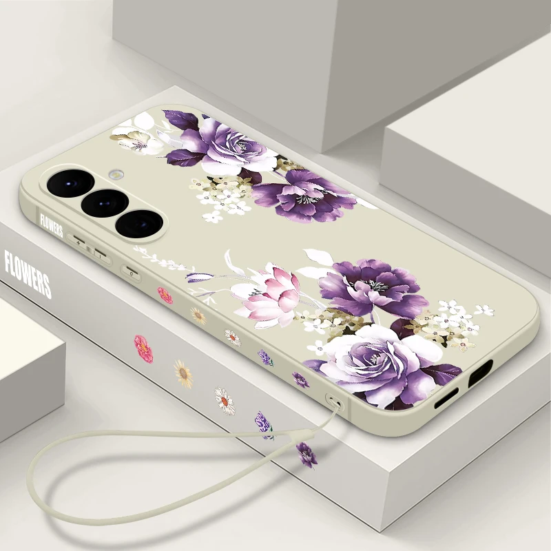 Elegant Purple Peony Flower Phone Case
