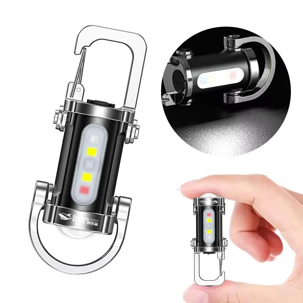 Waterproof Rechargeable Keychain Flashlight for Hiking and Emergency