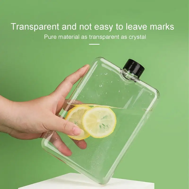 Bottiglia D'Acqua Flat Travel 500Ml Bottiglie Slim Square Drinking Mug Flask Gift Portable Outside Withjug Marker Bike Camping