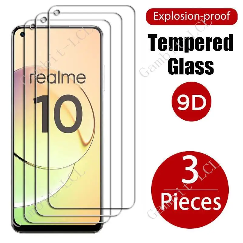 

Закаленное стекло для Realme 10 4G 3 шт., Защитная пленка для экрана 6,4 дюйма Realme10 Realme104G