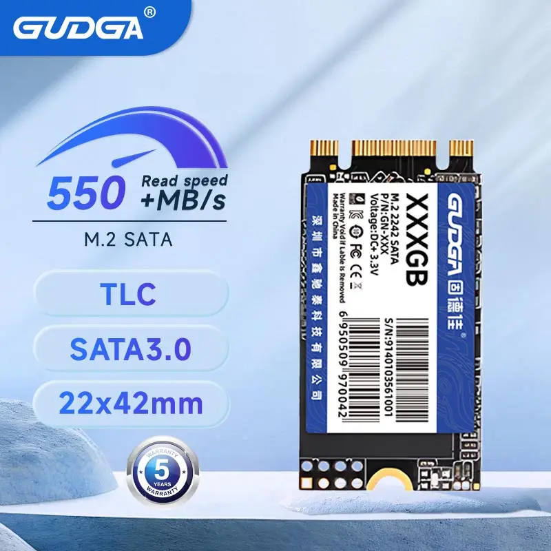 【新品未開封】GUDGA SSD 1TB m.2 2242 SATA GUDGA SSD 2242 M2 NGFF SATA SSD 1TB 128GB 512GB SSD M2 2242
