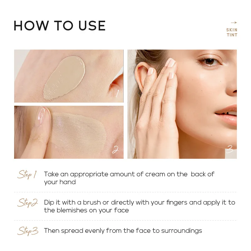 Laikou Facial Primer Matte Concealer Long-lasting Liquid Foundation Waterproof Acne Removal Concealer Natural Cosmetics