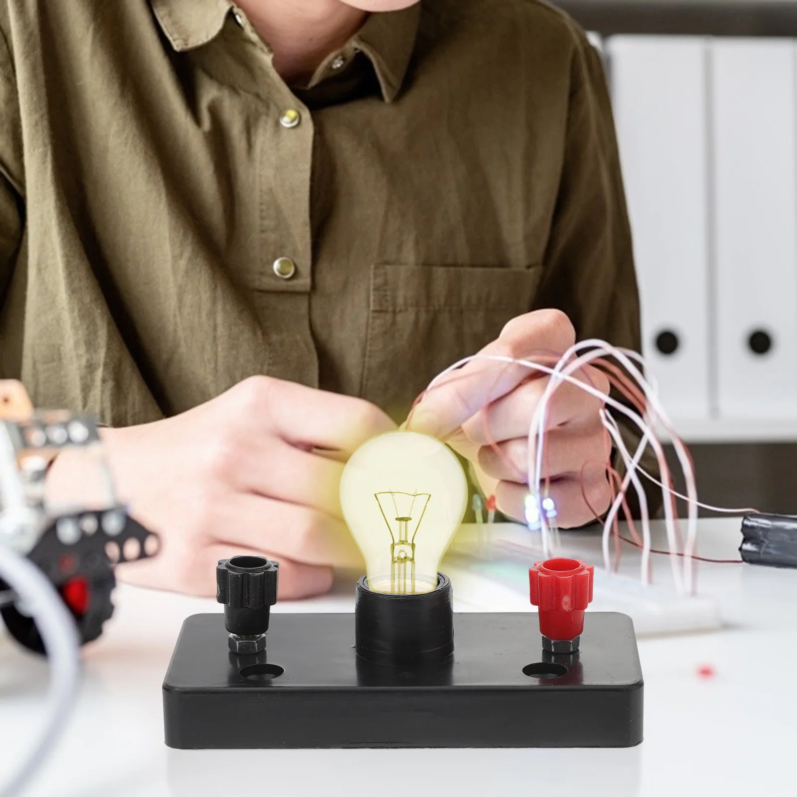 10 Pcs Small Screw Lamp Holder Physics Laboratory Equipment Topic Physical Base Bulb Light Copper Primary School physics experimental equipment