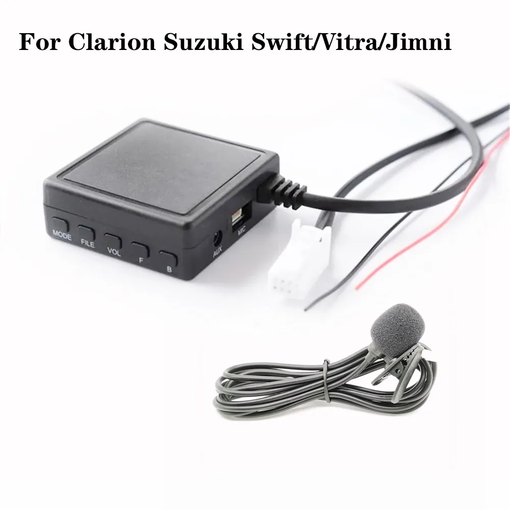 

Автомобильный Bluetooth 5,0 AUX TF USB флеш-накопитель адаптер беспроводной аудиокабель микрофон адаптер для Clarion Suzuki Swift/Vitra/Jimni