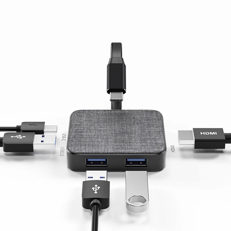 

2020 new Colrii S9 fabric black 5 in 1 HUB dex station USB Type c hub