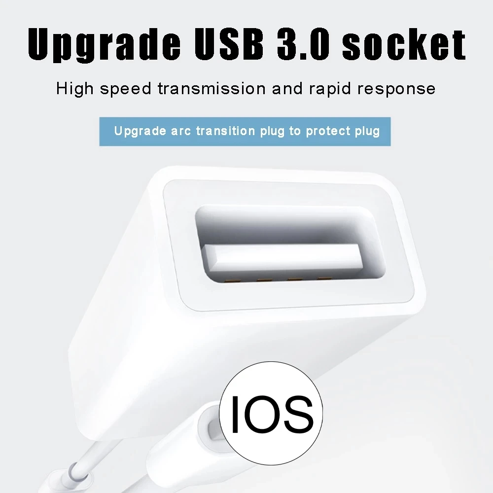 USB 카메라 어댑터 OTG 어댑터, 충전 USB 카메라 어댑터, 아이폰 USB 플래시 드라이브 카드 리더기