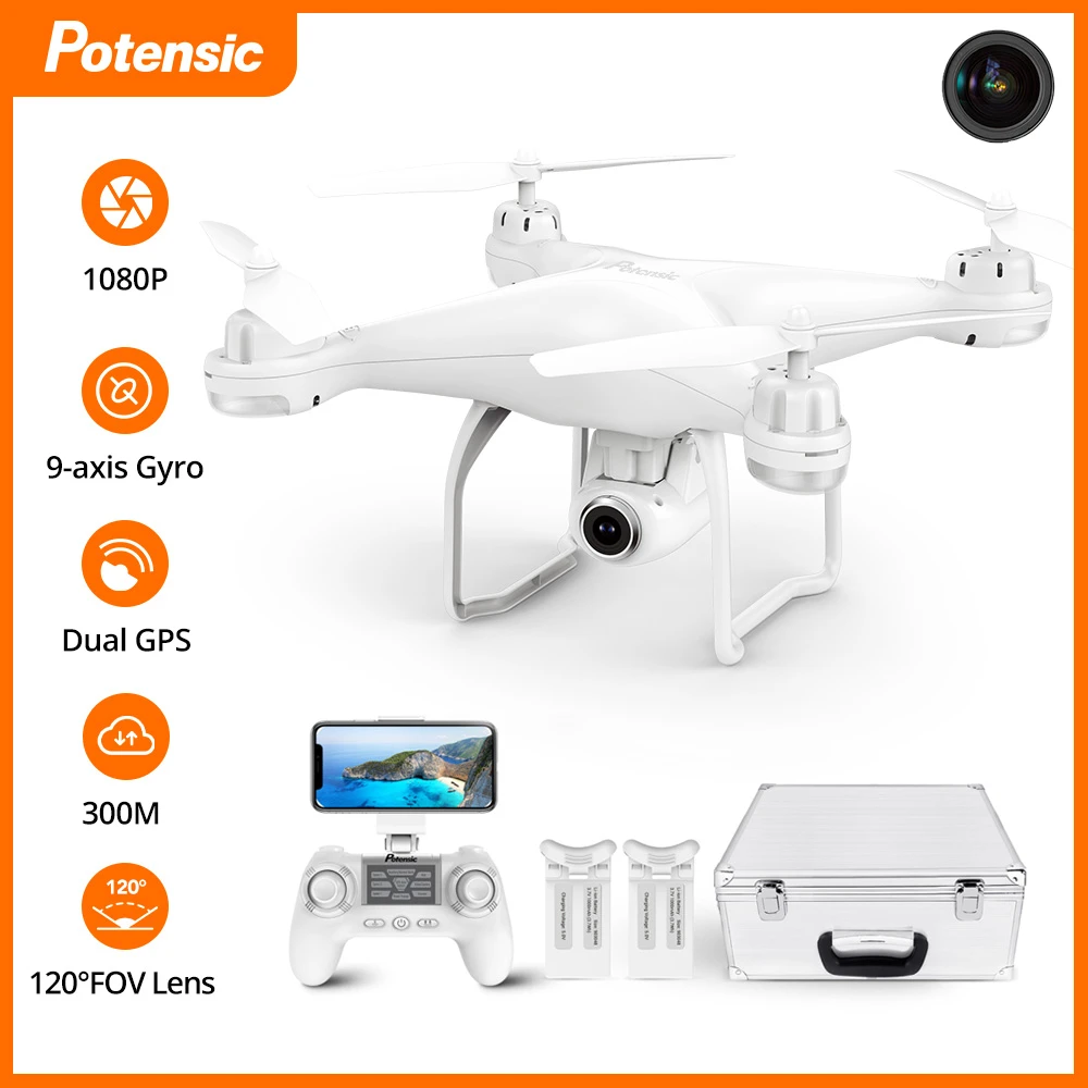 Potensic T25 GPS Drone With 1080P HD Camera RC FPV Quadcopter WiFi Live