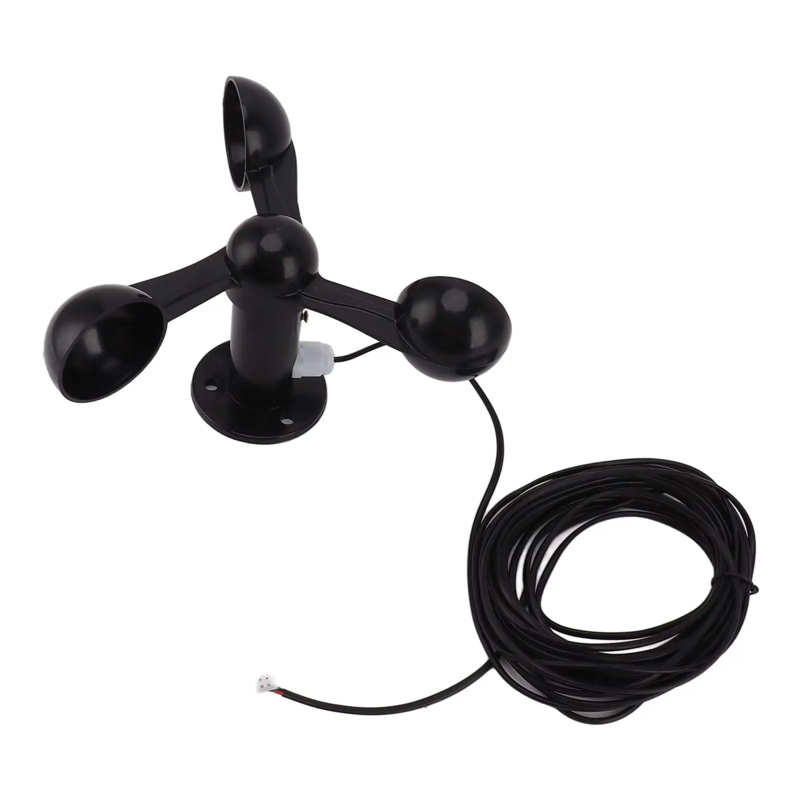 Anemometer Wind Speed Sensor for Monitoring 3-Cup Wind Speed Detector