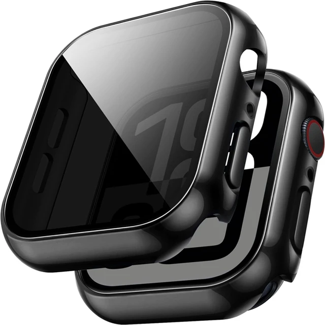 Verre + coque pour Apple Watch, protection d'écran, 46mm 44mm 40mm 41mm 45mm 49mm 42mm, iWatch série Ultra 9 8 7 6 SE 5 10 42/46mm 1