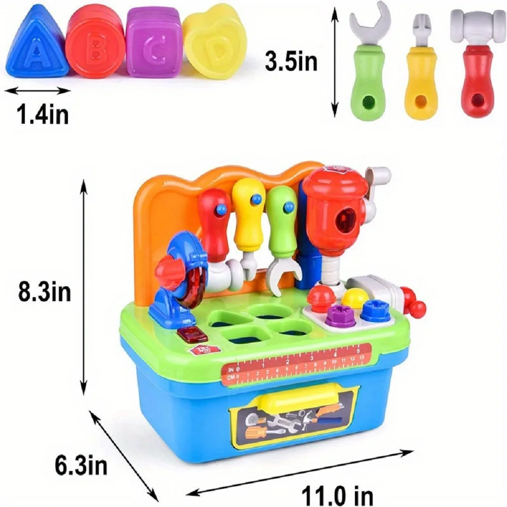 Puzzle screw toy children's anti-truth electric drill dismantling set repair boy multi-functional play house toolbox