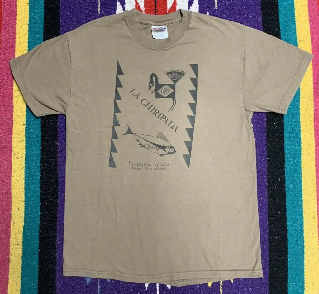 Винтажная футболка из новой Мексики с надписью La Chiripada Hanes Beefy T коричневая 90s 80s
