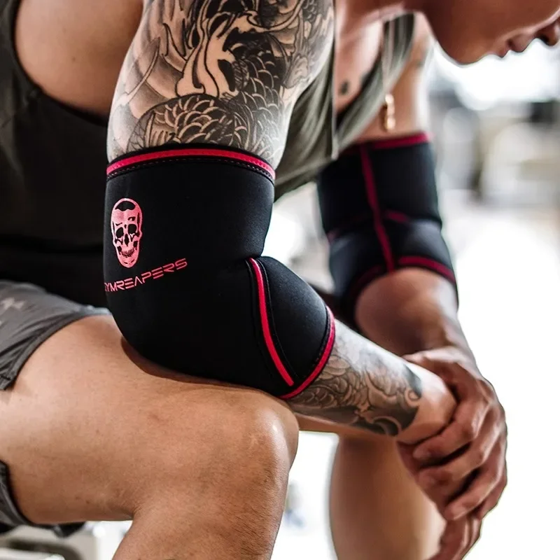 5mm Elbow Sleeve for Fitness Training Men Women Bench Press Protection Sports Breathable Elastic Elbow Pads for Bodybuilding elbow brace,elbow pads