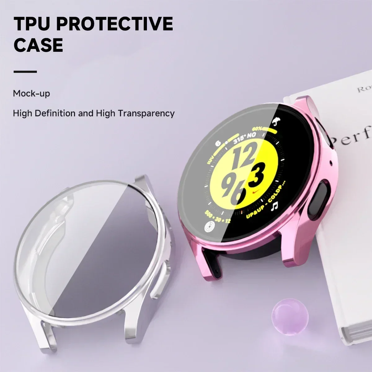 All-Around TPU Screen Protector Case - Enhanced Protective Cover for Samsung Galaxy Watch Accessories (40mm/44mm)