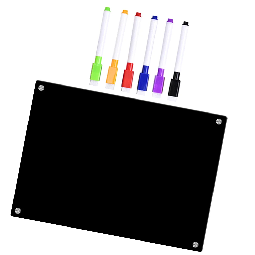 

1 Set of Dry Erase Board Fridge Magnetic Board Reusable Dry Erase Planner Board Clear Writing Board