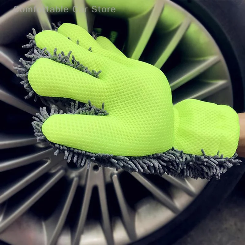 1pc multifunktion aler wasserdichter Handschuh Premium Mikro faser Wasch handschuh Auto Auto waschanlage weich kratz fest für Auto waschanlage dicken Reinigungs handschuh – Detail 1