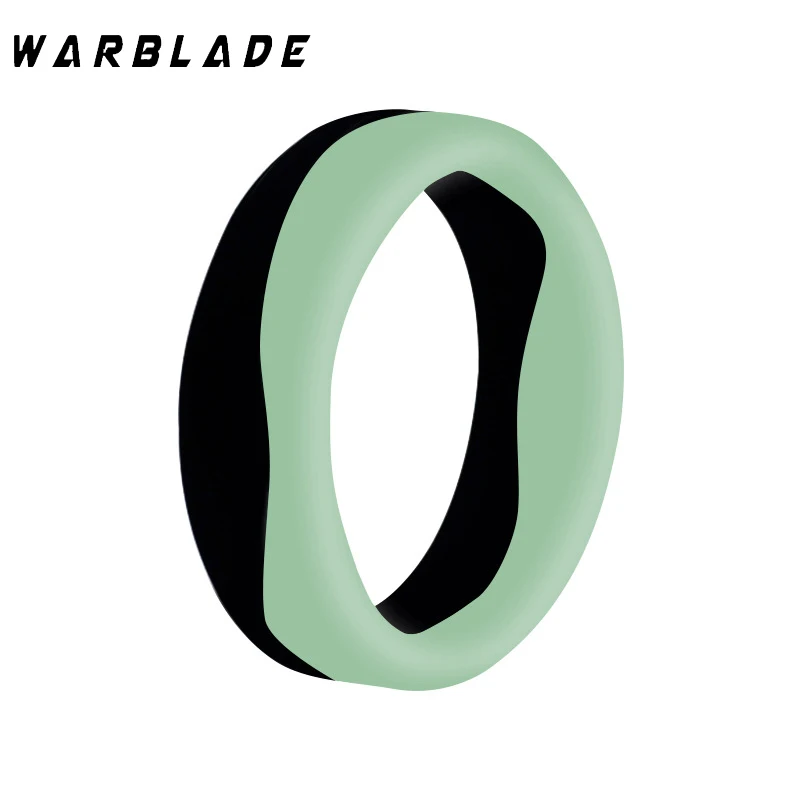 6 шт./лот 5,7 мм Силиконовое перстень для мужчин и женщин Гипоаллергенное двухцветное индивидуальное гибкое резиновое кольцо Свадебные украшения для пар