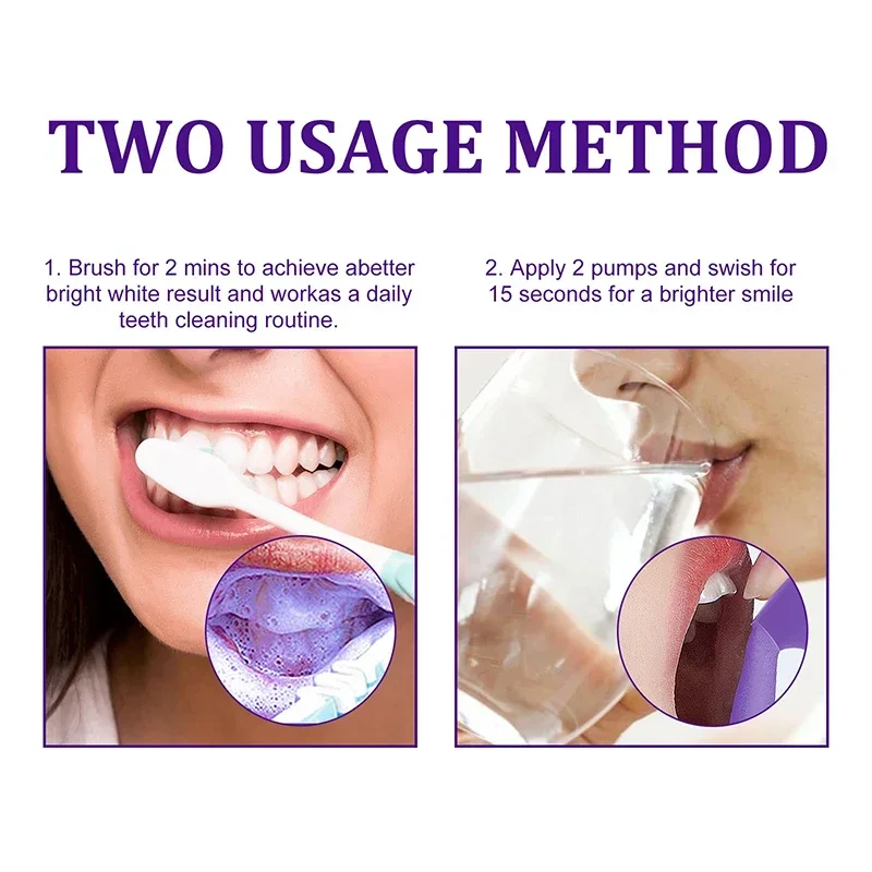 Toothpaste Mousse V34 Teeth Cleaning Whitening Toothpaste Yellow Teeth Removing Tooth Stains Oral Cleaning Tooth Care 2024 50ml