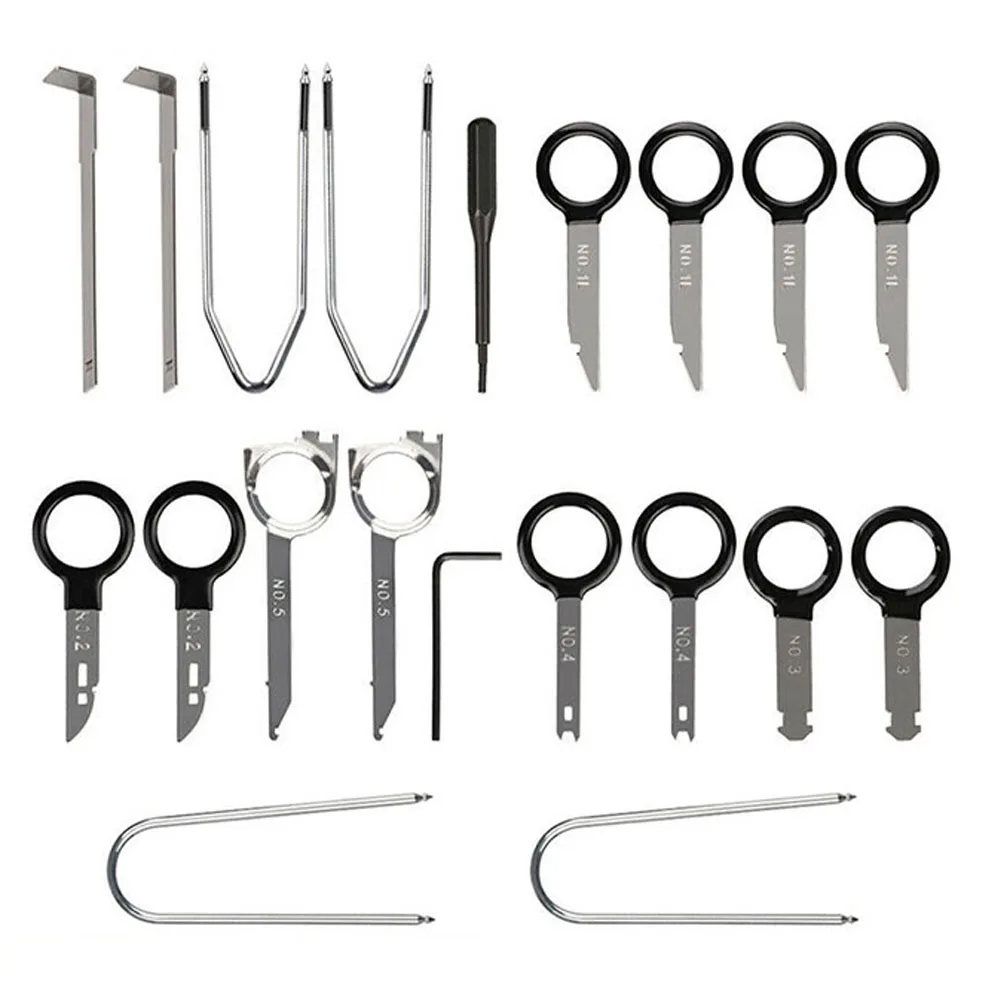 CD Player Removal Tool Set 20pcs Automobile Car Radio Audio Removal Install Key Kit